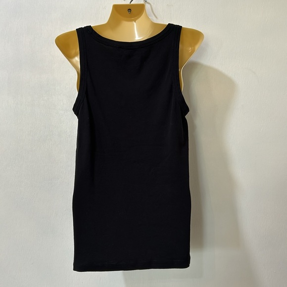 LOFT WOMENS SLEEVELESS TOP BLACK V NECK SIZE LARGE - Picture 2 of 9